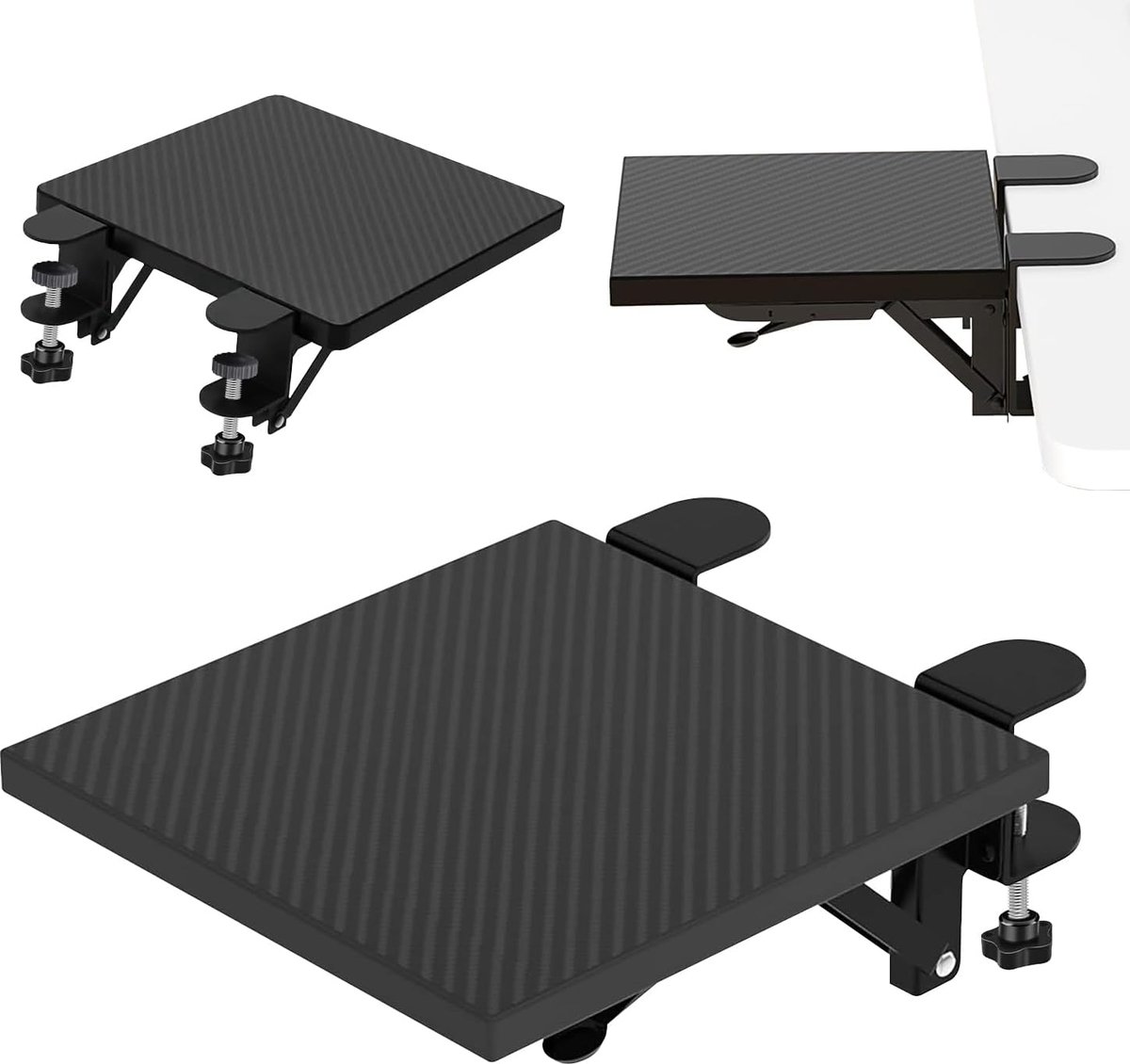 SnelShoppen - Computer Arm Support Bracket, Muismat Armsteun, Bureauvergroter, Tafel Geplaatst Polssteun, Elleboogsteun, Klem On Keyboard Plank voor T