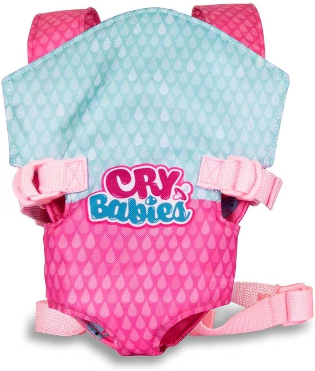 SnelShoppen - CRY BABIES Baby Carrier - Draagzak voor poppen, draagbare voor- en achterdrager, perfect voor 30 cm poppen, ideaal speelgoed voor kinder
