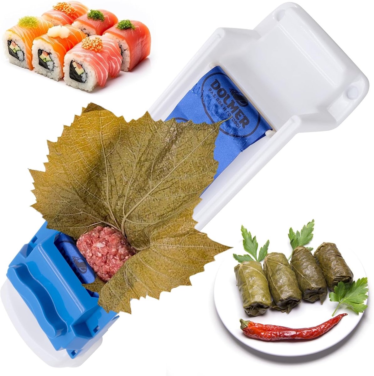 SnelShoppen - Grape Leaves Rolling Machine - Snelle Rolmachine voor Vlees in Druiven- en Koolbladeren, Sushi Maker, Keuken Accessoire voor DIY Groente