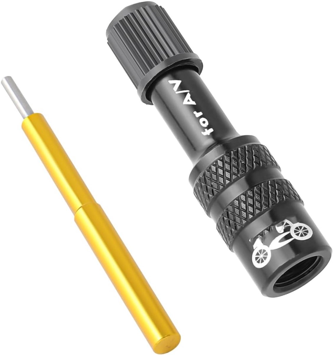 SnelShoppen - Bicycle Front Fork Valve Adapter - Aluminium Fiets Voorvork Ventiel Adapter - Duurzaam en Handig voor Vering- en Inflatable Fietsen