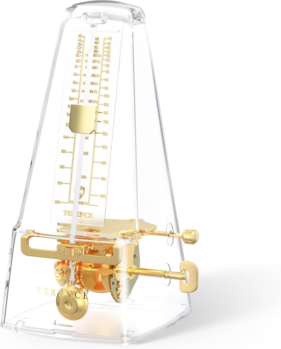 Thijox - Transparante Mechanische Metronoom voor Piano, Gitaar, Viool, Drumstel en Meer - Nauwkeurige Ritmische Machine voor Muzikanten - Universeel e