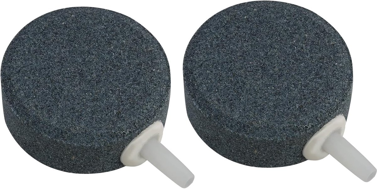 SnelShoppen - Air Stone voor Aquarium - 4 cm Luchtstenen Set van 2 - Hoge Kwaliteit Zuurstof Diffuser voor Aquariums, Emmers en Kleine Vijvers