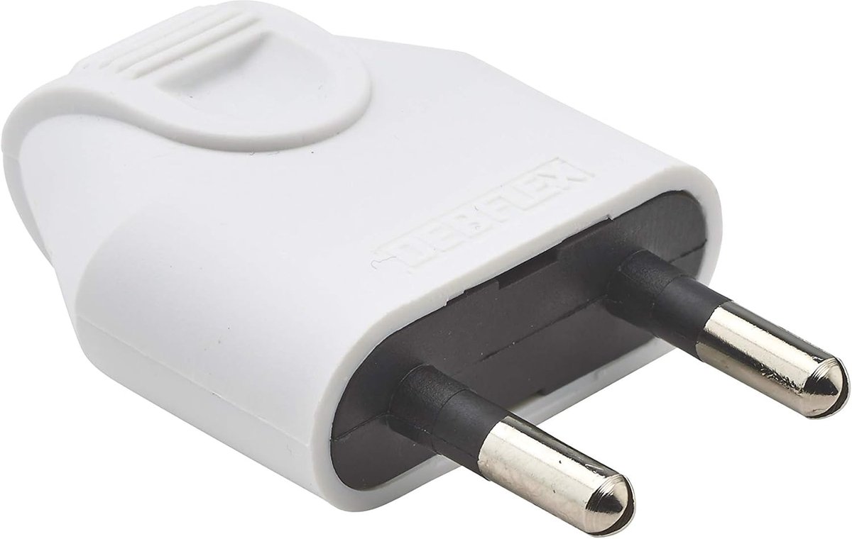 SnelShoppen - Elektrische Stekker 220V - Male Plug met D.4 mm Bescherming - Zwart - Voor Thuis, Camping, Tuin en Keuken - Professionele Kwaliteit, 6A
