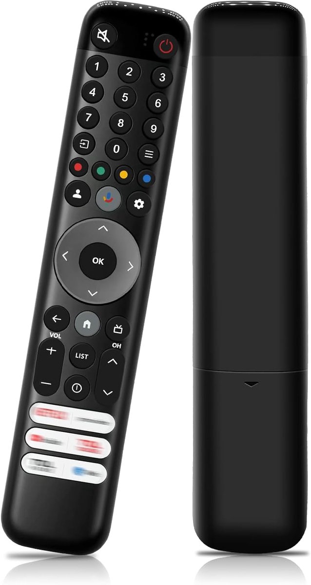 SnelShoppen - Universele Afstandsbediening voor Smart TV met Stembediening, 6 Snelle Toegangstoetsen, Compatibel met LED Android/Google UHD OLED TV's,