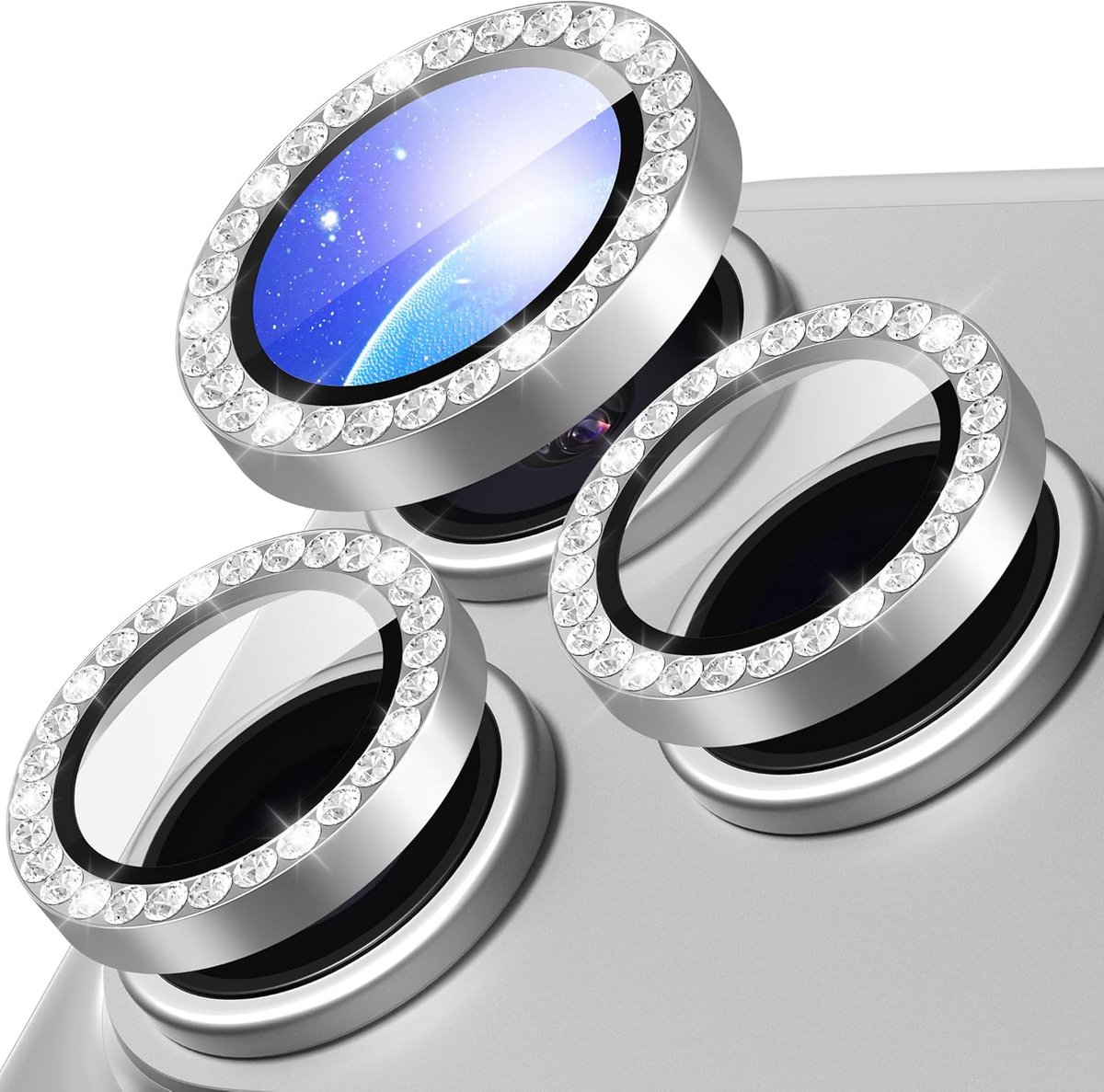 Thijox - Camera Lens Protector voor iPhone 17 Pro/Pro Max, HD Diamant Krasbestendig Glas, Zilver, Perfect voor Fotografie, Bescherming en Duurzaamheid