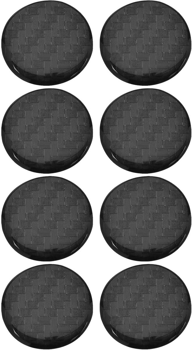 SnelShoppen - 8PCS Car Door Lock Keyhole Stickers - Anti-Rust Epoxy Bescherming - Zelfklevende Carbon Fiber Deksel - 20mm Auto Accessoires