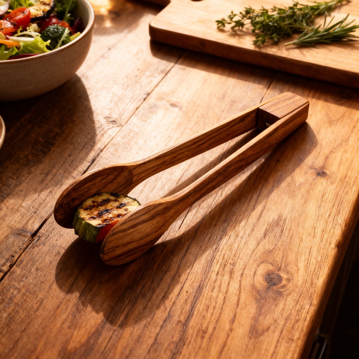 Alpina serveertang - houten opscheplepel - 30,5 cm - hout