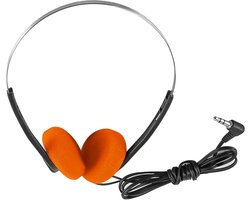 SnelShoppen - Orange Retro Over-Ear Headphones | Lichtgewicht Hi-Fi Stereo Koptelefoon voor Mobiele Telefoons en Walkman | Ideaal voor Muziek, Feest e