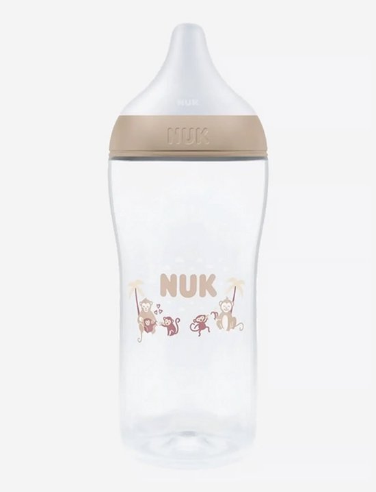 NUK Perfect Match PP - 360 ml - babyfles - speen XL - 6+maanden - beige van Nuk — afbeelding 2