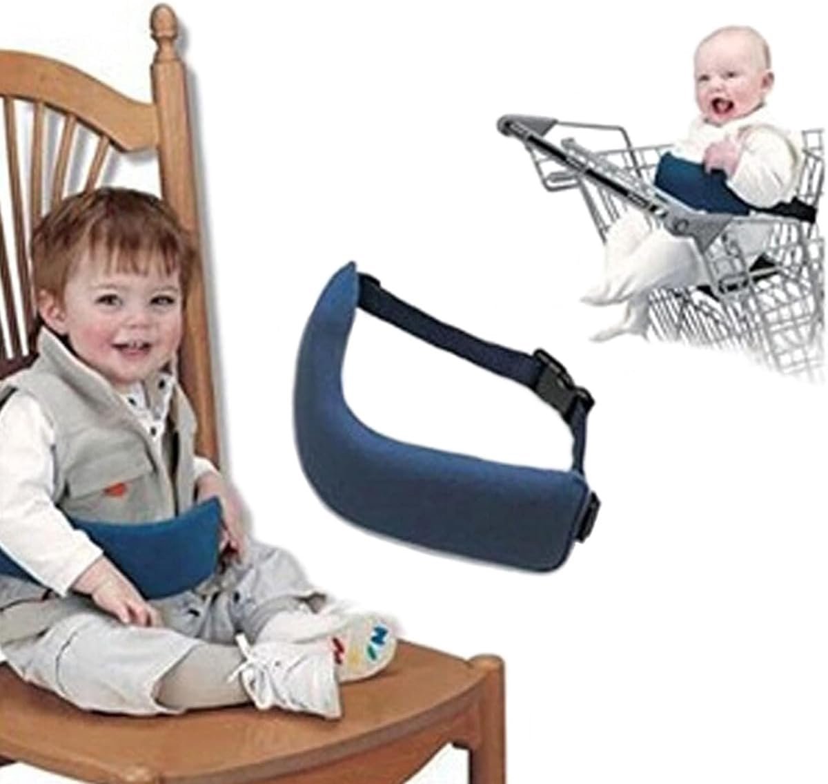 SnelShoppen - Baby eetstoel veiligheidsgordel - Draagbare cross strap hoge stoel met verstelbare sluiting, hoogwaardig materiaal voor kinderen, ideaal