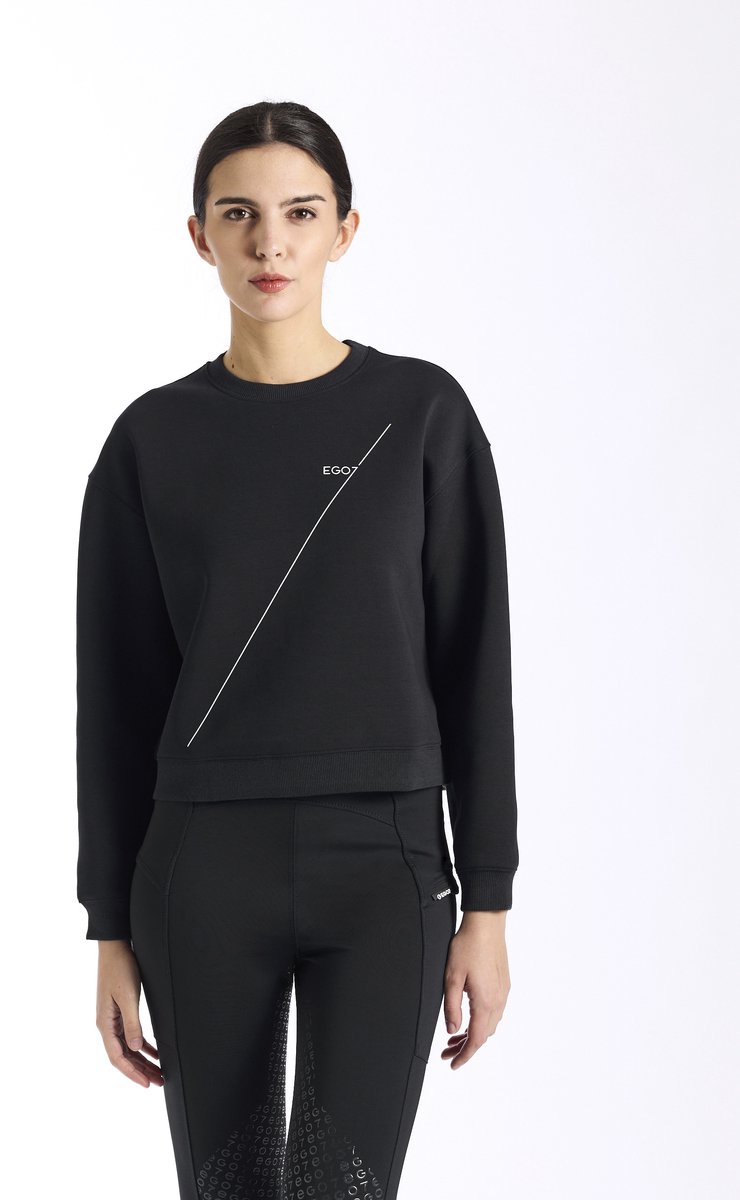 Ego7 SS25 Crop Sweatshirt After Riding MV Zwart 42