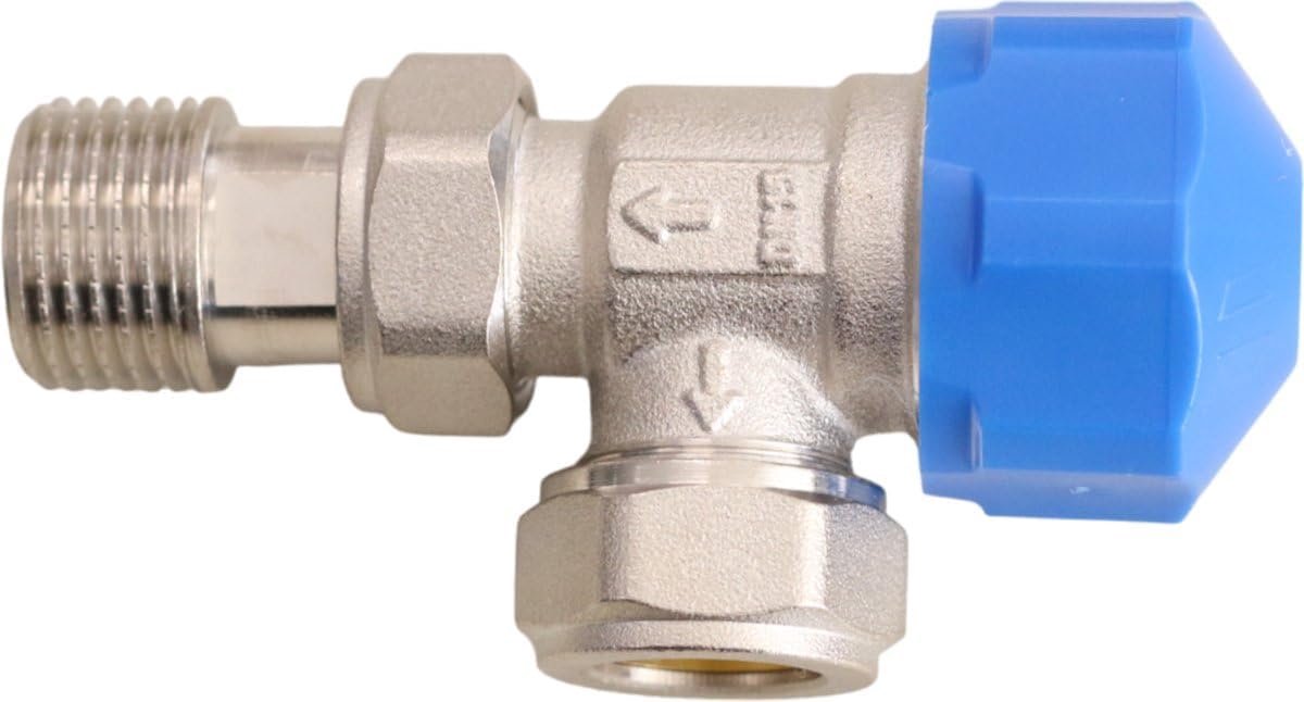 SnelShoppen - Radiator Ventiel 1/2"x15mm Hoekmodel Fitting M30x1.5 Geschikt voor Verwarmingssystemen