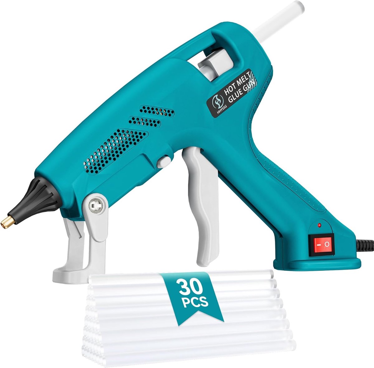 SnelShoppen - 100W Lijmpistool met 30 Lijmstokken 11 x 150mm - Elektrisch Lijmpistool Snelle Verwarming Voor Reparatie, Creatief Werk en DIY Projecten