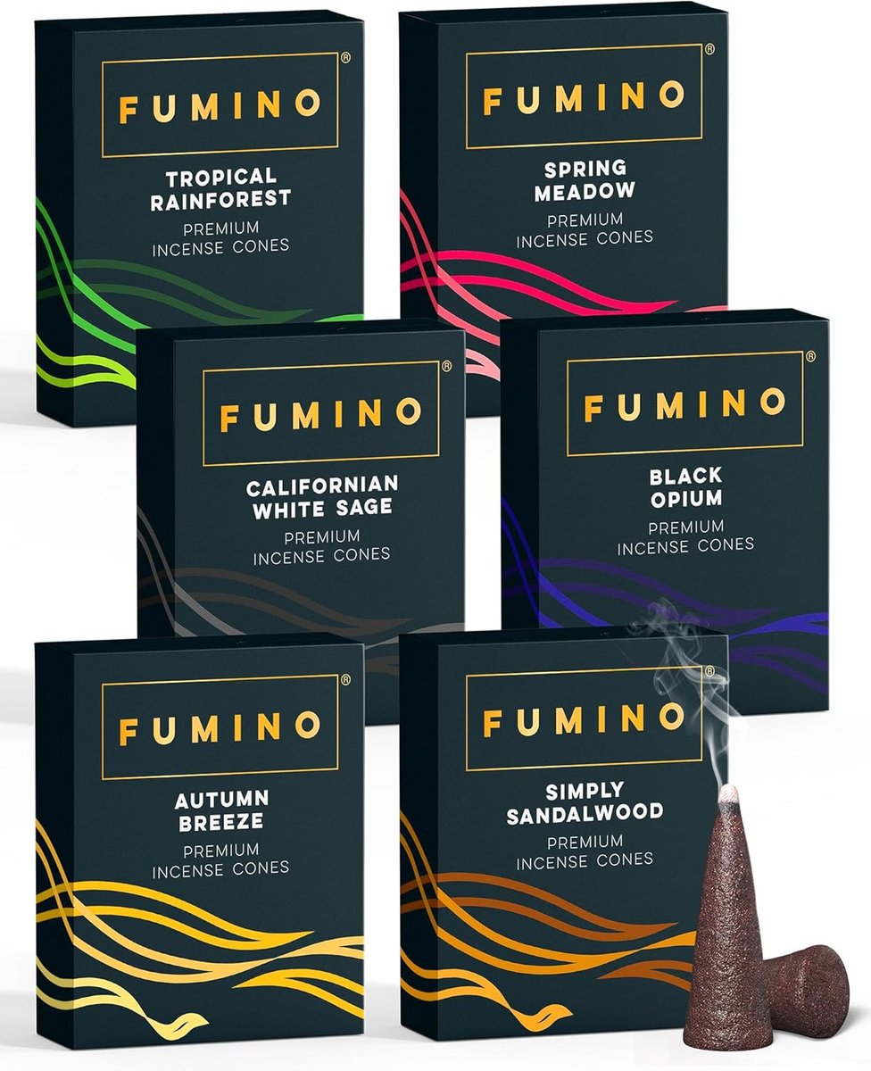 SnelShoppen - Incense Cones Set, 90 Stuks Geurige Masala Agarbatti Joss Conen voor Relaxatie en Meditatie, 6 Unieke Geuren, Perfect voor Interieurdeco