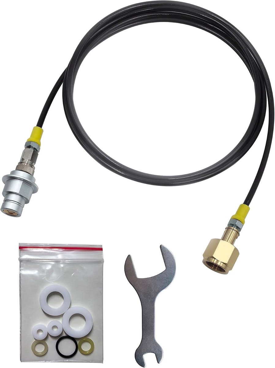 SnelShoppen - Soda Water Machine CO2 Vuladapter Slangen Set 1m/2,5m met Quick Connect voor Eigen Frisdrank, Gezondheidsvriendelijk Koper en Aluminium,