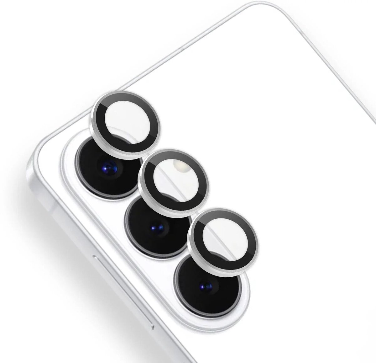 Rosso Camera Frame Protector Geschikt voor Samsung Galaxy S26 Plus - Case Friendly - 9H Tempered Glass voor Cameralens - Gemakkelijke Installatie met Tray - Wit