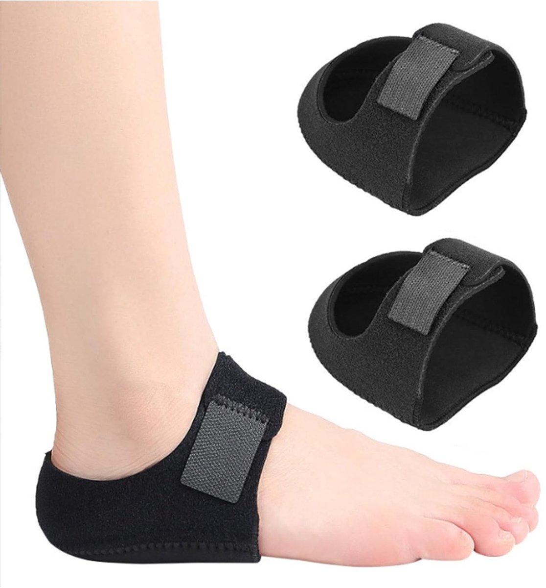 Comfortabele hielkussens voor hielspoor, bescherming bij fasciitis en pijnverlichting, unisex maat S