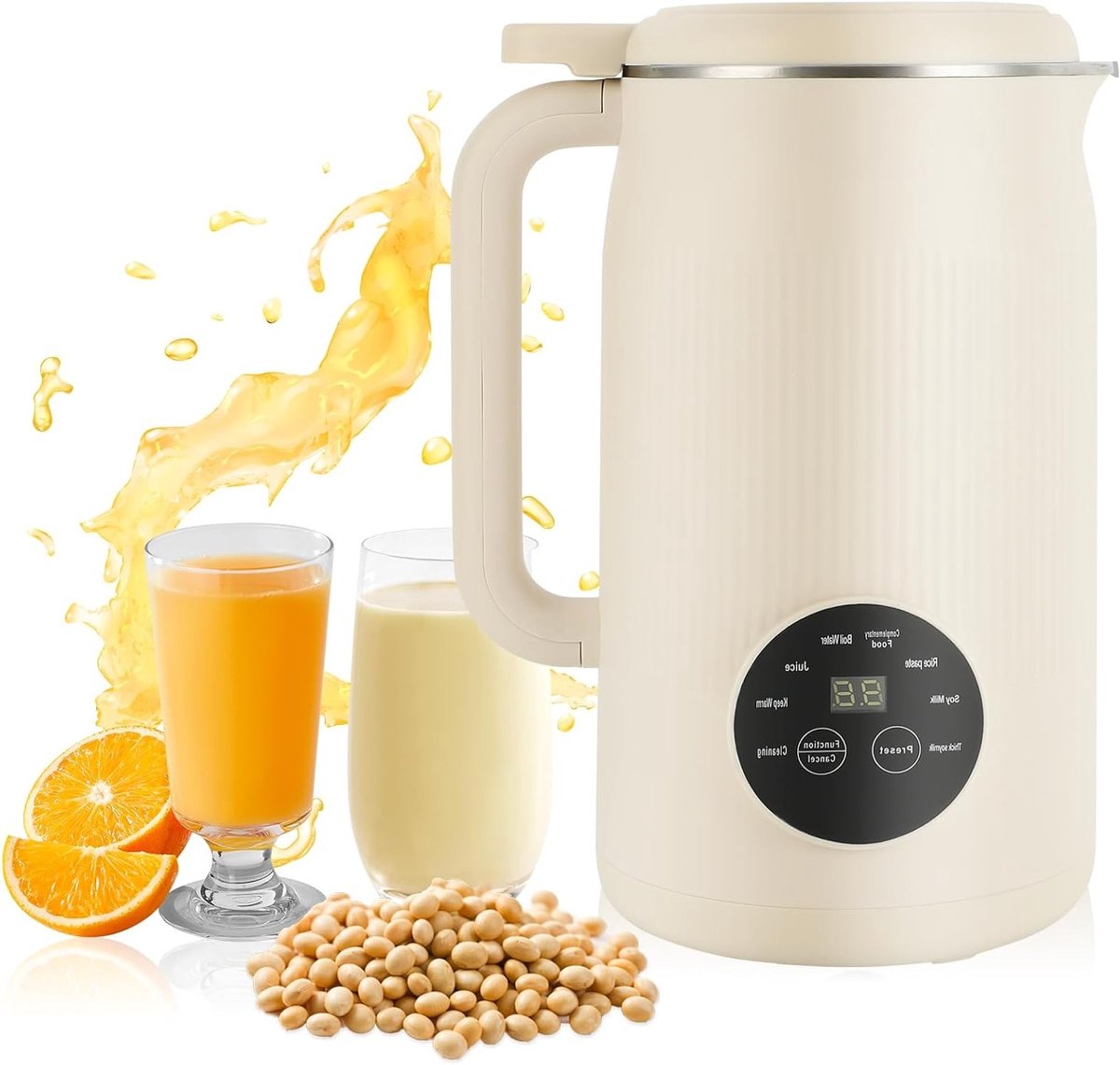 Multifunctionele 8-in-1 Groenten Melkmaker, 800 W, 1200 ml, voor Oats, Soja, Noten en Fruit, Gezond en Gebruiksvriendelijk