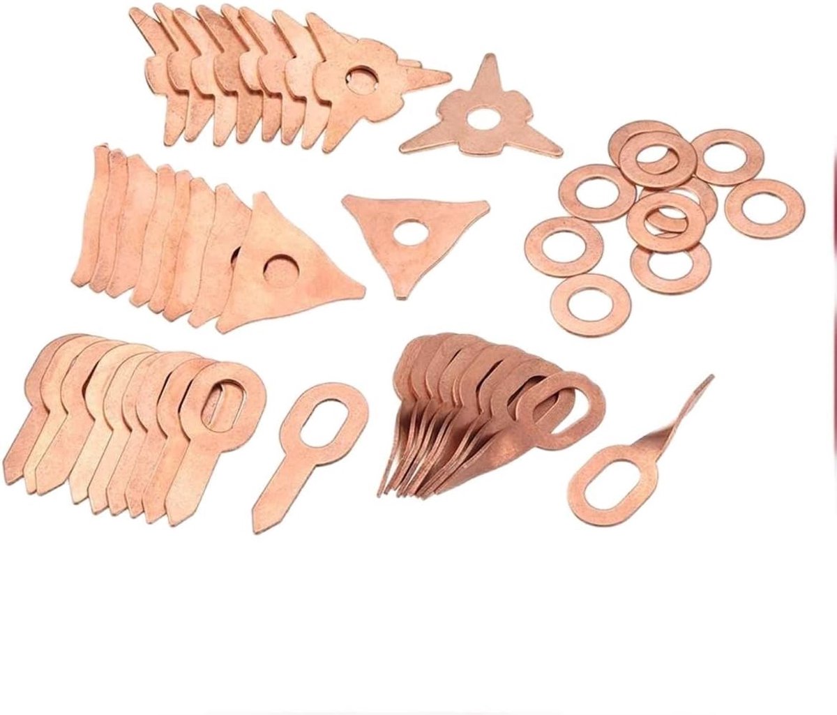 SnelShoppen - 48pcs Bolt Welding Set Accessoires - Rechte Getordeerde Dents Rings Haken Wasmachine Ronde Ster Pad Starter Kit voor Autoreparatie