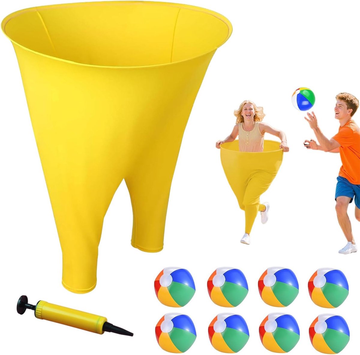 SnelShoppen - Outdoor Games Tuin Spellen voor Volwassenen, 8 Ball Party Gooi Spel met Luchtpomp, Leuke Tuin Spellen voor Familie Feesten & Groepen Vol