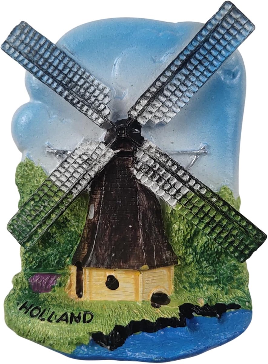 SnelShoppen - Fridge Magnet Holland Amsterdam – 3D Windmill Souvenir - Magnetische Decoratie voor Koelkast, Magnetische Borden, Kleurige Verzameling,