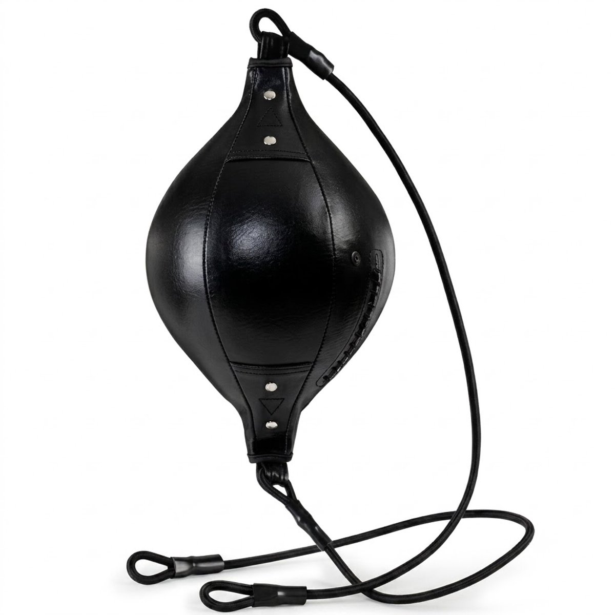 Zwart dubbele uiteinde bokszak boksbal voor dames en heren MMA training stootbal reflex training snelheid behendigheid reactievermogen hand oog coördinatie training verstelbare elastische koorden