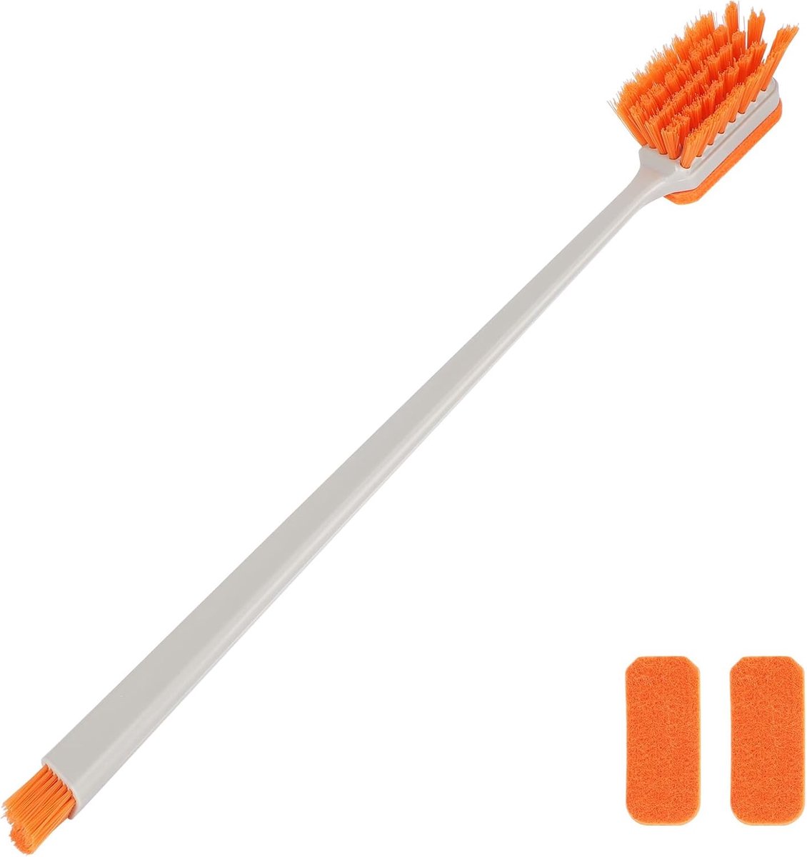 SnelShoppen - Kleine Aquariumreinigingsborstel met 2 Vervangende Reinigingspads - Compacte Algenschraper voor Glazen en Acryl Aquariums - Onderhoudsse