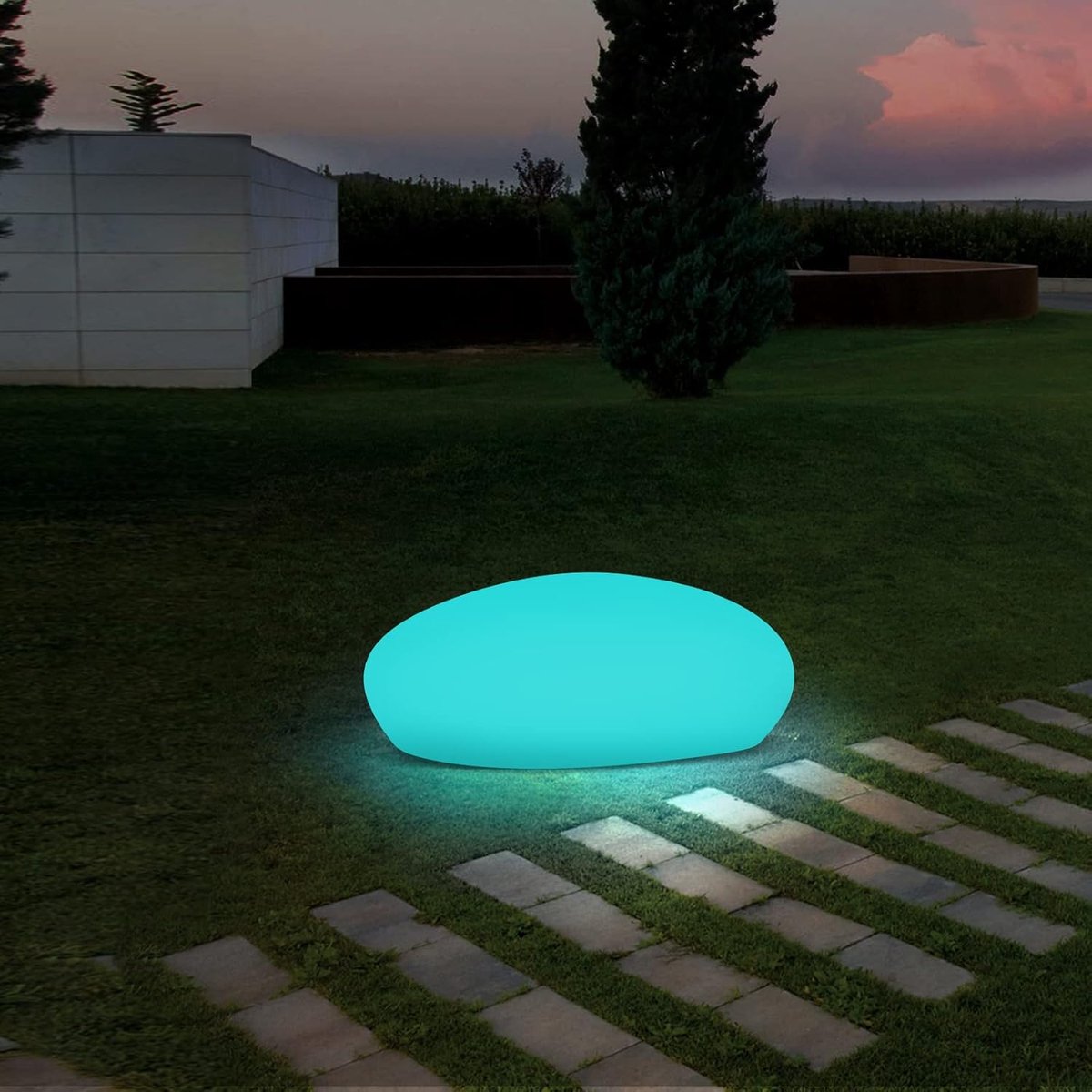 SnelShoppen - Jonwall Solarlampen voor Buiten, RGBW Tuinverlichting op Zonne-energie, IP67 Waterdichte LED Zonnelampen met Kleurverandering, 1800 mAh