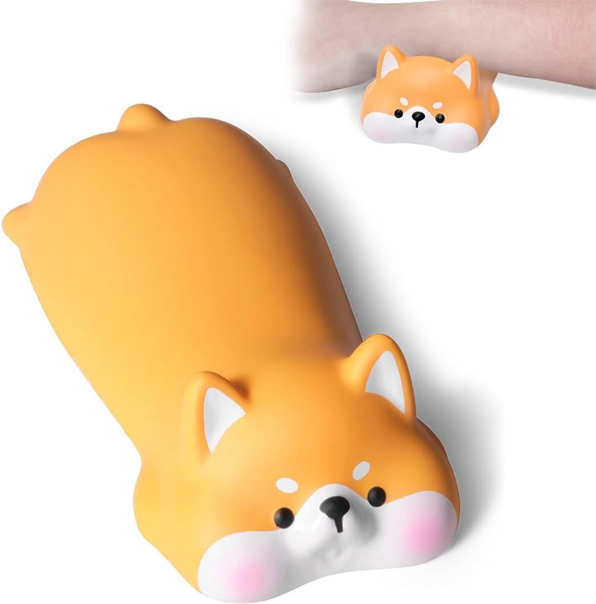 SnelShoppen - Schattige Shiba Inu Muismat Polssteun voor Desktop en Laptop - Ergonomisch, Antislip, Ideaal voor School, Thuis en Kantoor