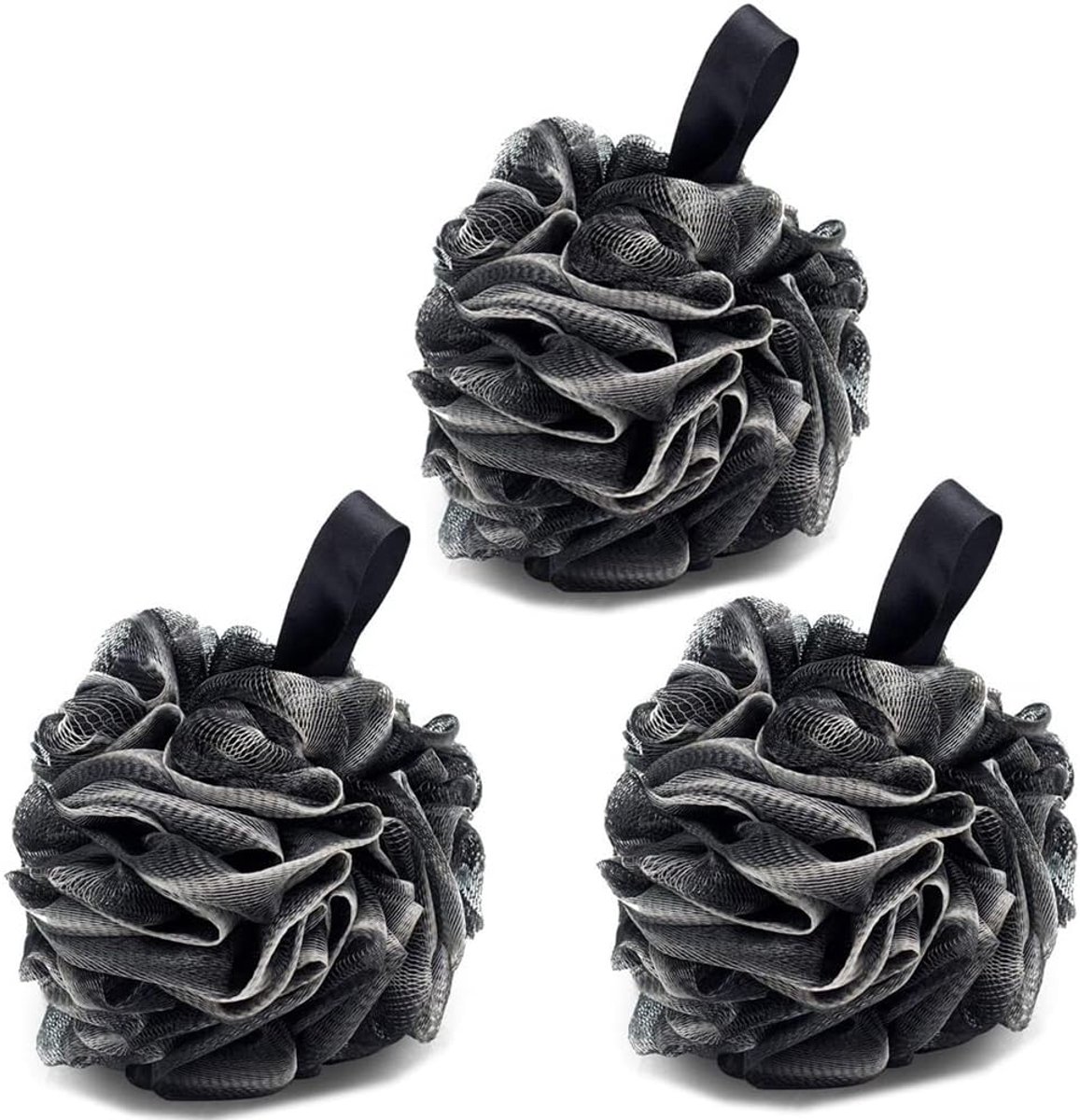 SnelShoppen - 3Pcs Bad Doucheschuim Spons JollyJelly Mesh Lichaamsscrubber Doucheborstel voor Mannen en Vrouwen - Peeling Huid Kalmerende Spons (60g/S