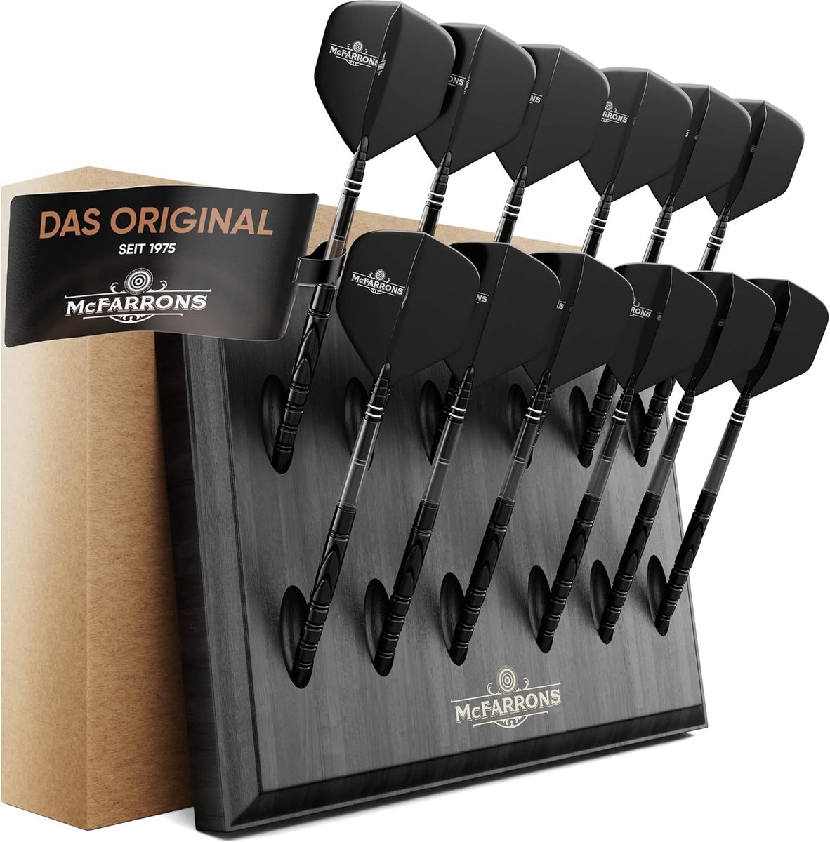 SnelShoppen - Dart holder van hout voor 12 darts - praktische wandhouder voor steel en soft darts - ideaal voor dartbord, feest en thuisgebruik