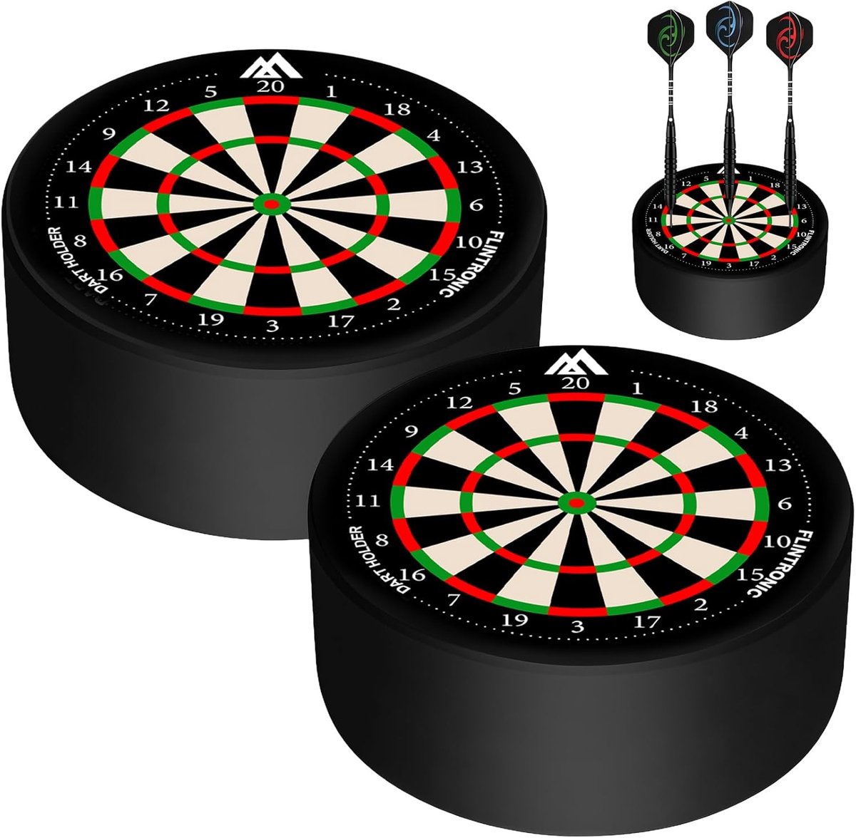 SnelShoppen - Dart Stand voor Dartpijlen - Darts Opberghouder - 2 Compacte Dartborden 10 cm - EVA Materiaal - Geschikt voor Feest, Camping, Tuin, Kind