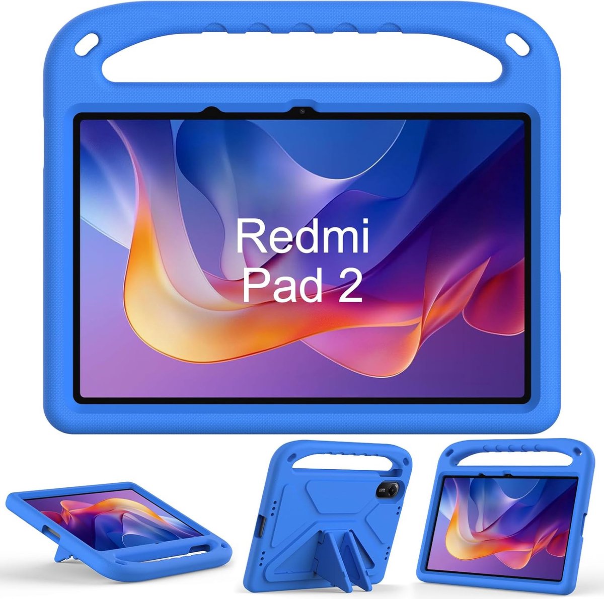 SnelShoppen - Kids Case voor 11 inch Tablet, Kindvriendelijk EVA Foam, Schokbestendig, Blauwe Beschermhoes voor Xiaomi Redmi Pad 2 2025, Ideaal voor K