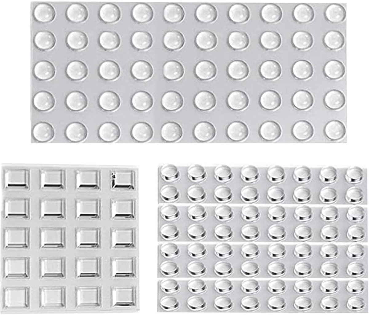 SnelShoppen - Rubber Buffer 134 Stuks Transparante Rubber Voeten, Elastische Buffers voor Keuken, Kasten, Meubels, Deuren en Lades, Beschermende Buffe
