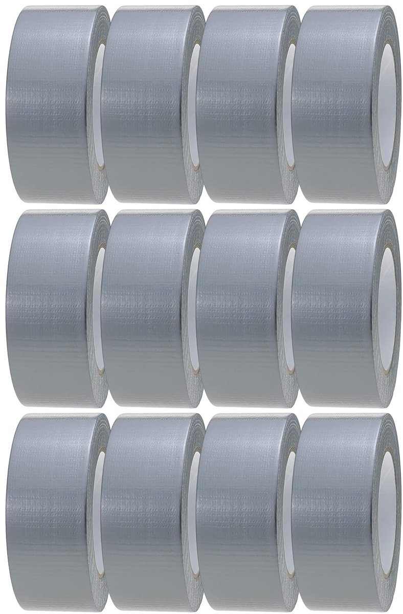 SnelShoppen - Crimson Starfish Waterdichte Duct Tape - 12 Rollen van 48mm x 45m - Sterke Gaffer Tape voor Binnen/Buiten - Multi-Use Plakband voor Fees