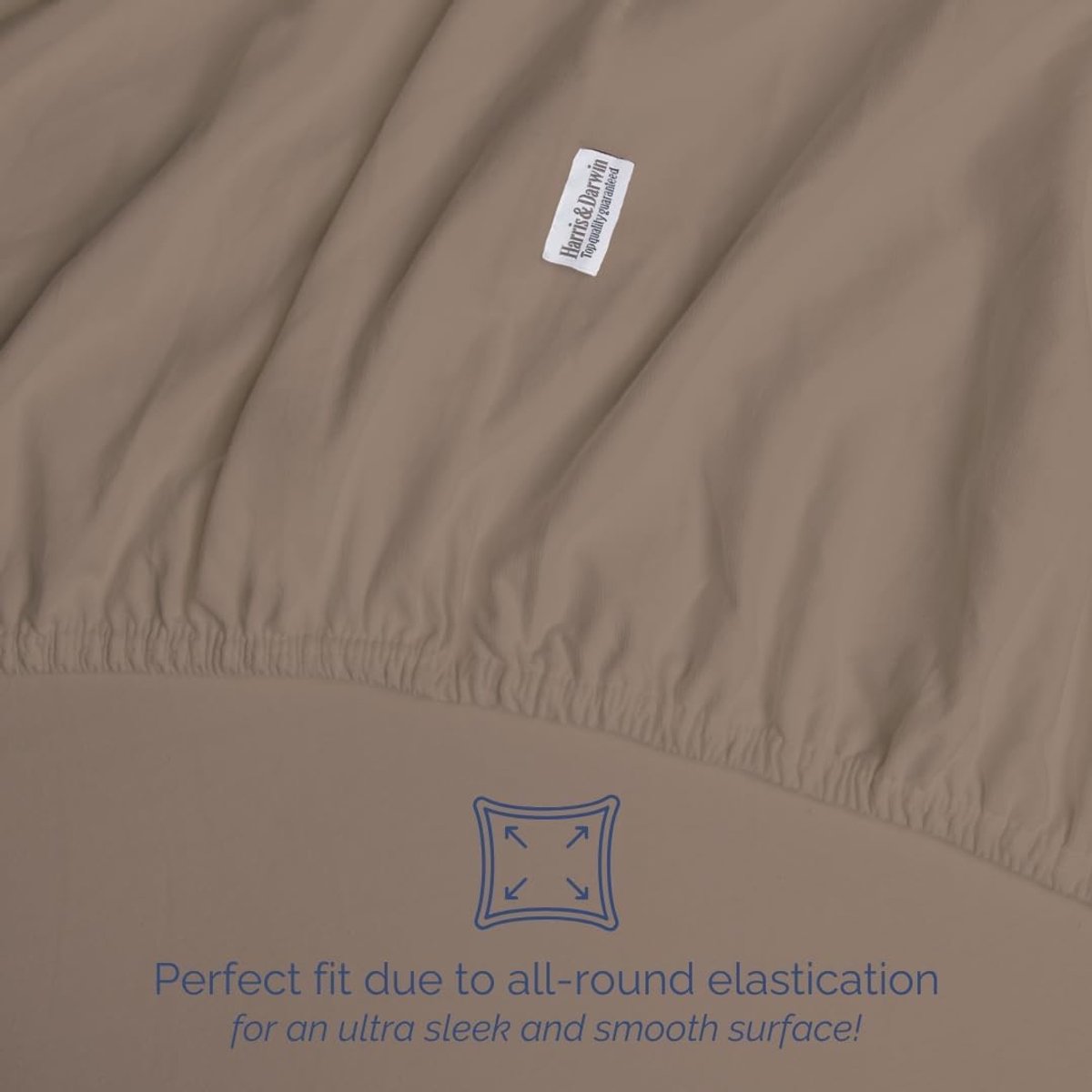 SnelShoppen - Fitted Sheet 80x200 cm - 100% Jersey Katoen - Taupe - Geschikt voor Toppers tot 15 cm - Ademend en Machinewasbaar - Perfecte Pasvorm