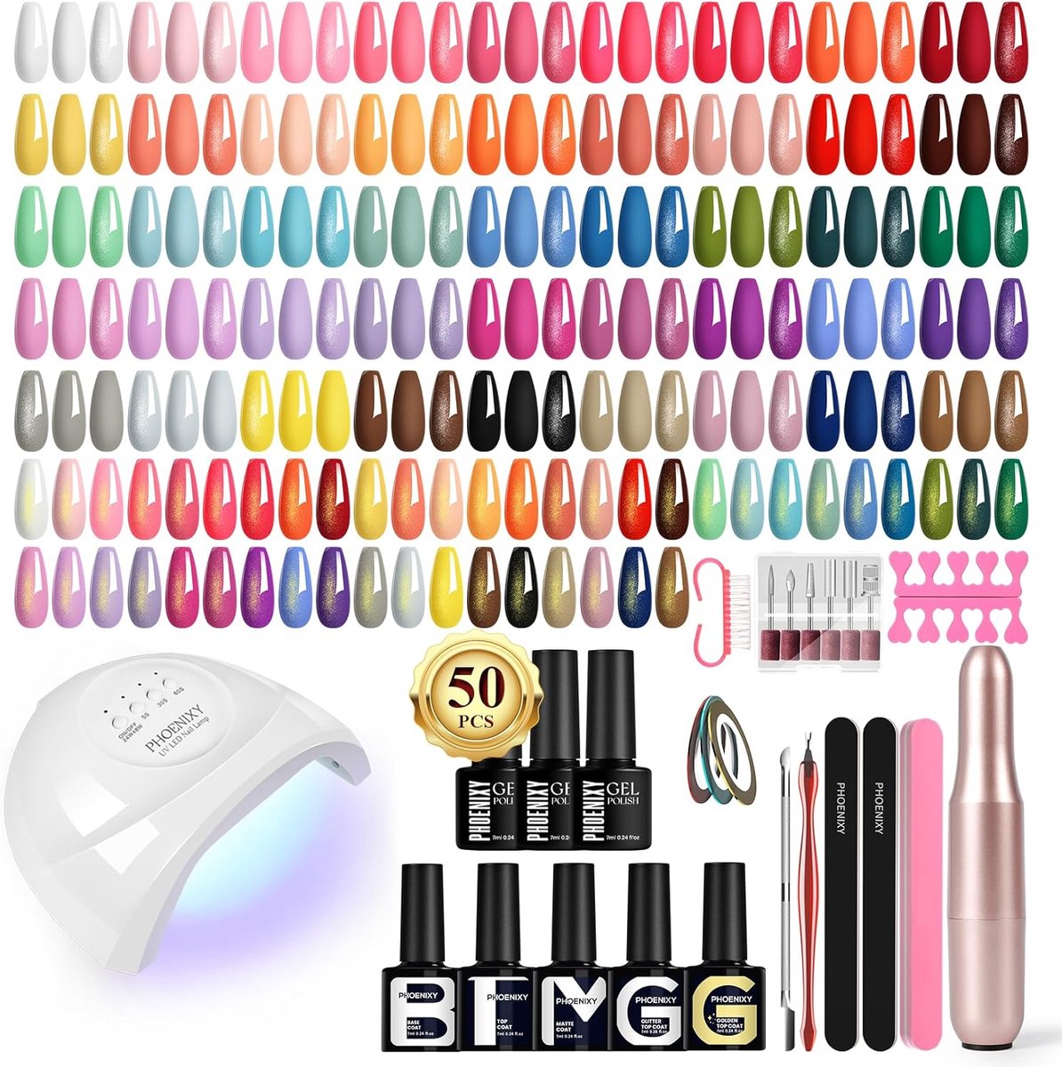 SnelShoppen - UV Nagellak Set - 6 Kleuren Gel Nagellak - Lange Houdbaarheid, Sneldrogend, Ideaal voor Feestjes en Dagelijks Gebruik - Perfect voor Thu