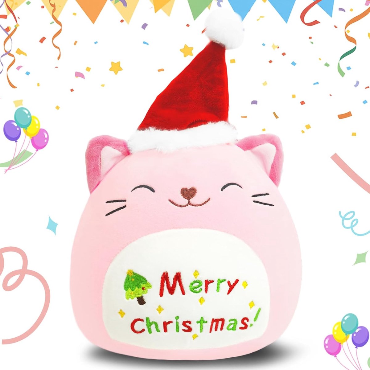 SnelShoppen - Gelukkige Verjaardag Gevulde Dier-Kerstversie - Schattige Dierenfiguur, Perfect voor Feestjes, Kerst, Kinderen, Gemaakt van Hoogwaardig