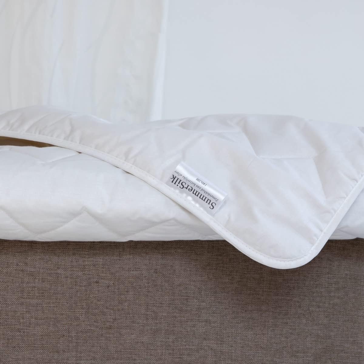SnelShoppen - Luxe Zomer Dekbed 260x220cm - 100% Natuurlijk Tussah Wildzijde - 200g/m2 Percale Katoen - Licht & Ademend - Ideaal voor Zomer - Allergie