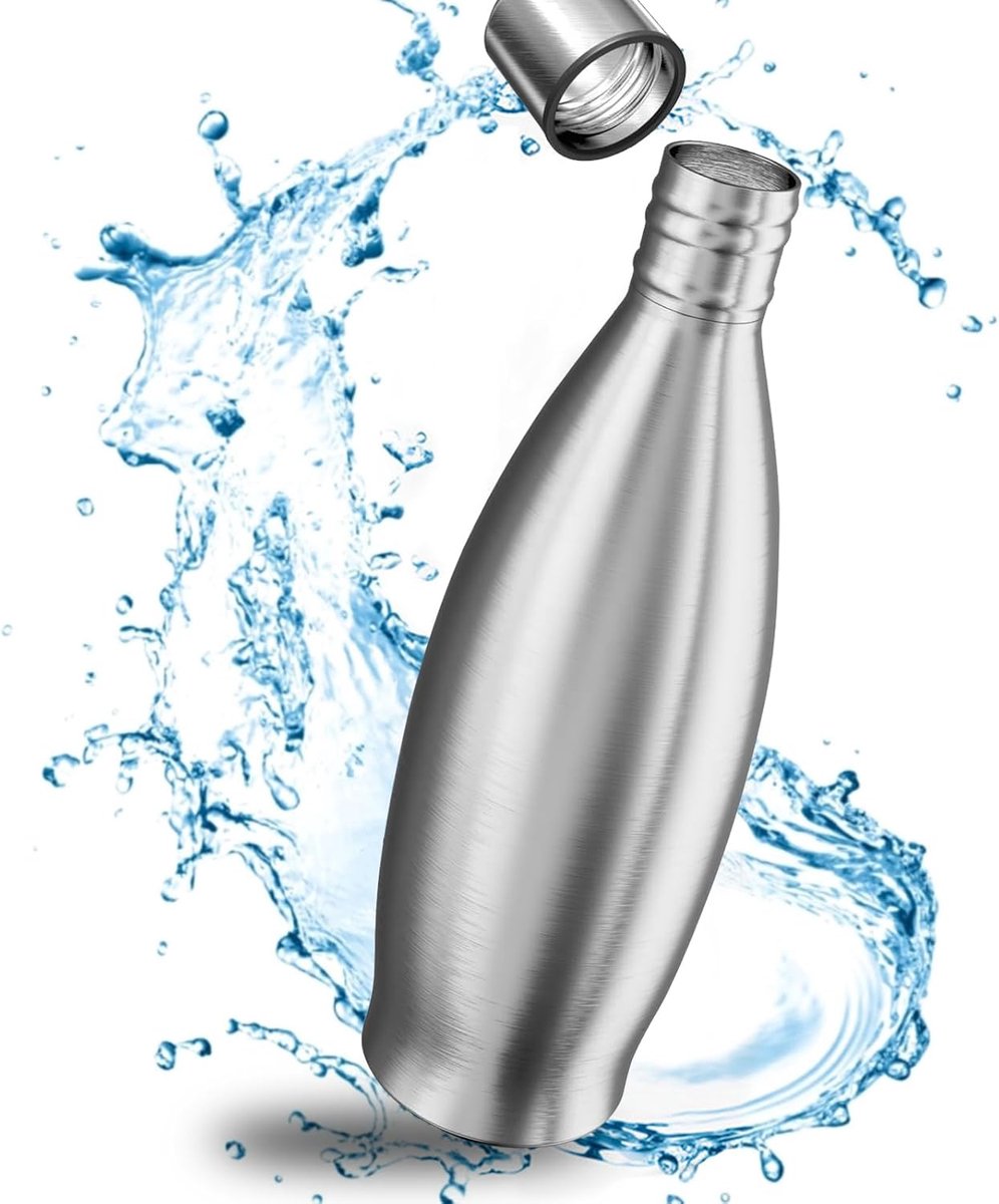 SnelShoppen - SodaStream Fles 30oz RVS Waterfles Vervanging - Levenslang Lekvrij, Vaatwasmachinebestendig, Plasticvrij - Ideaal voor Camping, Feest en