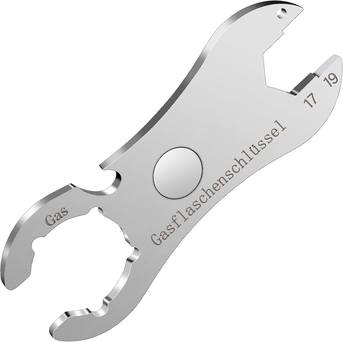 SnelShoppen - Gasfles Sleutel met Sterke Magneet - Multifunctionele Gasflessen Sleutel van RVS voor Gasbarbecues, Campers en Caravans
