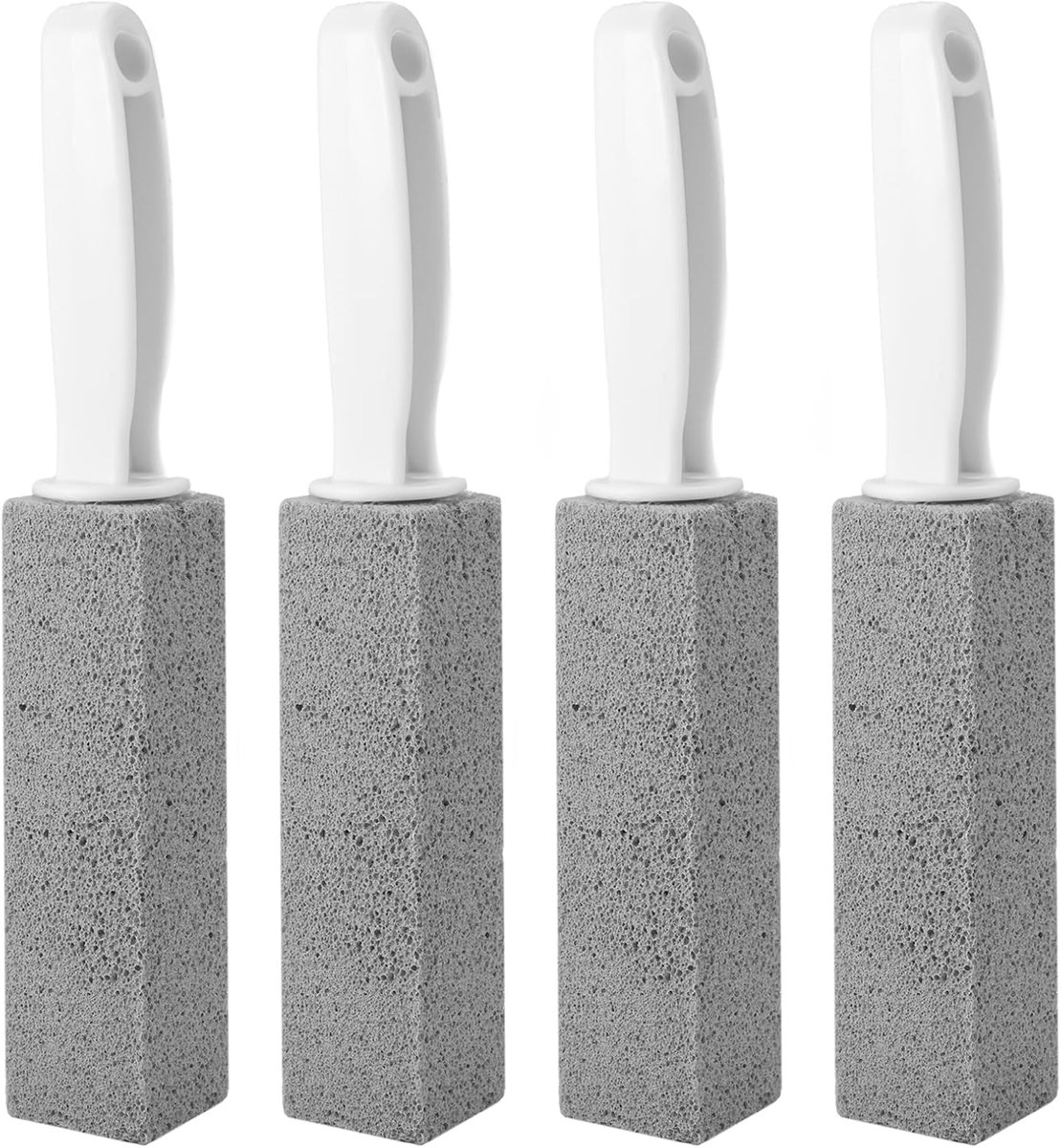 SnelShoppen - 4x Pumice Stone Toilet Cleaner met Handvat - Bimsteen Schoonmaaksteen voor Toilet - Multifunctionele Toiletborstel - Ideaal voor Badkame