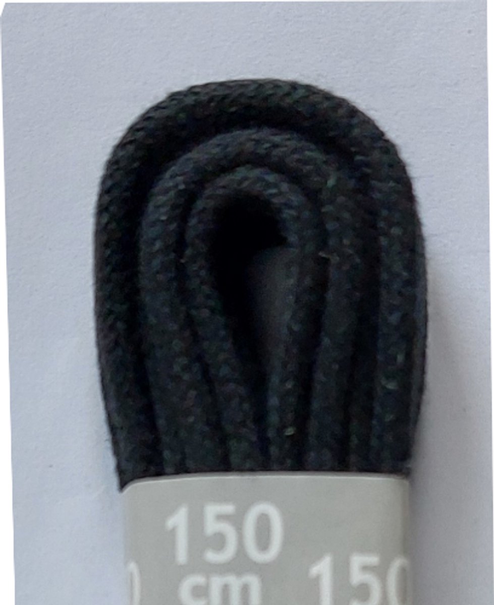 Tana Veter - Zwart - Dun Rond - Lengte 150 cm - Dikte 2,5 mm - Schoenveter