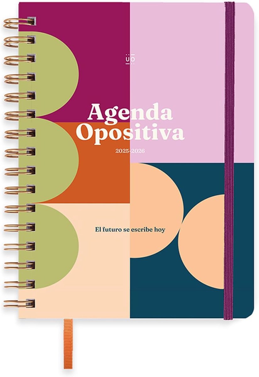 SnelShoppen - Schoolagenda 2025-2026 - Weekoverzicht, Vaste Kaft, 127 Stickers, Elastieken Band, Multi-kleurig, Perfect voor Studenten
