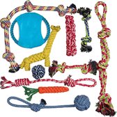 Gobarkley® 11-Delige Honden Speelgoed - Honden Touw en Bijtring - Puppy Speeltjes - Hondenspeelgoed Intelligentie