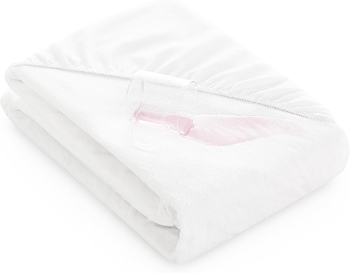 SnelShoppen - Matrasbeschermer Verstelbaar - 100% Waterdicht Ademend Teddystof - Voor Matrassen 120 x 190/200 cm - Bescherming Tegen Mijten en Bacteri