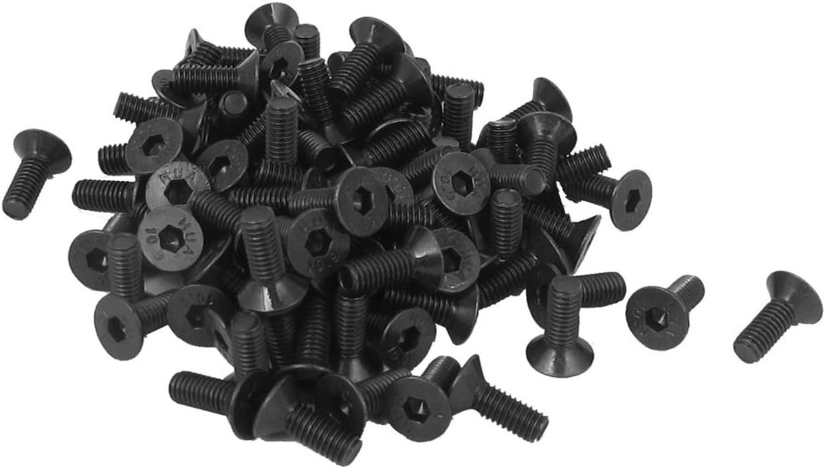 SnelShoppen - M3 x 8mm Countersunk Head Schrauben - 100 Stuks Zwarte Hexagon Socket Schroeven van 10.9 Legeringsstaal - Voor Bouw, Meubelmontage en DI