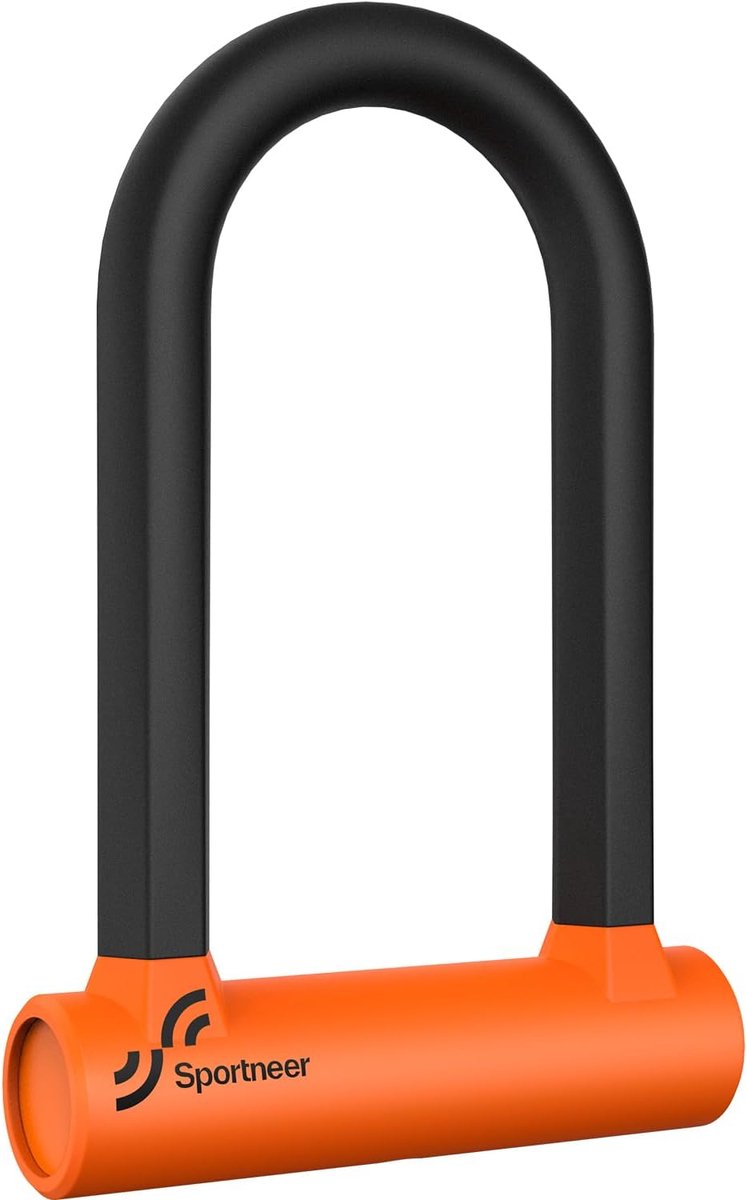 SnelShoppen - 17mm Heavy Duty D Lock Fietslot met Stevige Bevestigingsbeugel & Sleutel - Antidiefstal Fietsslot voor Racefiets, Elektrische Fiets, Mou