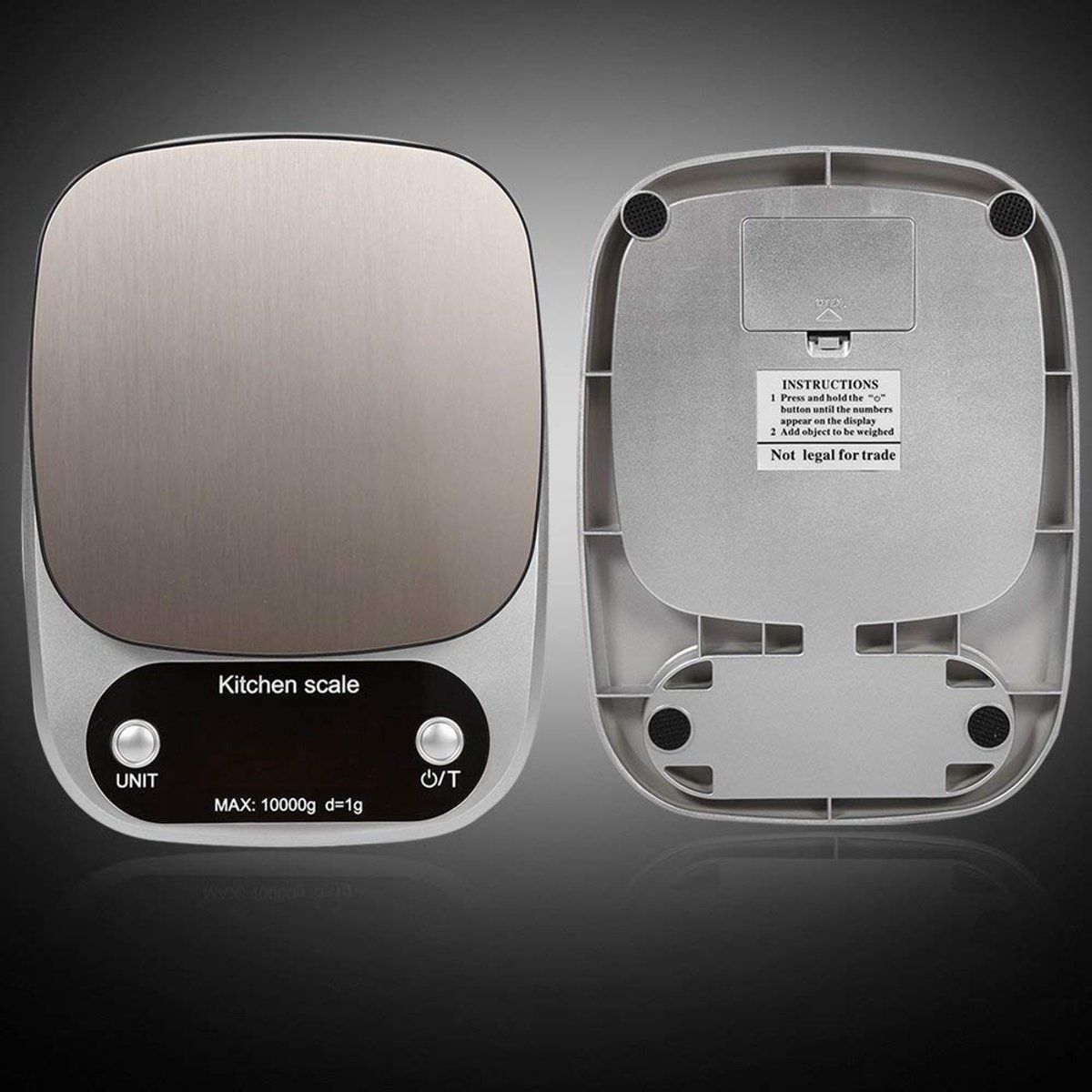 SnelShoppen - Multifunctionele Digitale Keukenweegschaal van RVS met Hoge Precisie tot 10kg - Compact en Lichtgewicht 21x15.5x3cm - Ideaal voor Koken