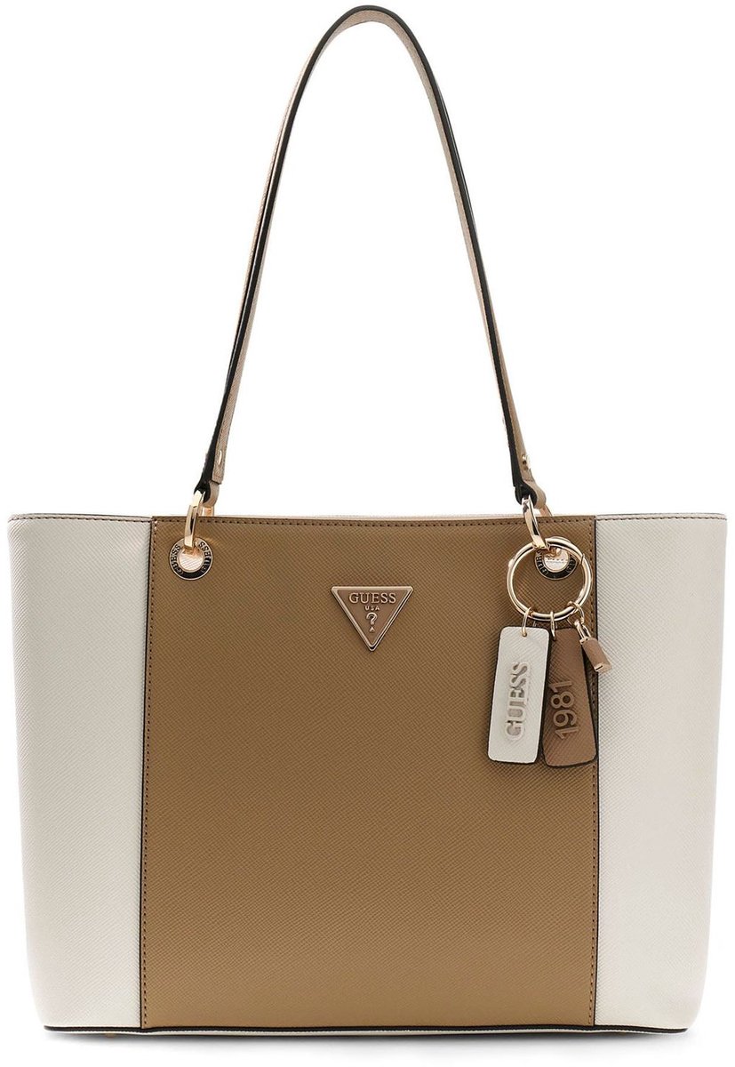 GUESS schoudertas shopper Noelle II Tote Cream White / Beige veelkleurig